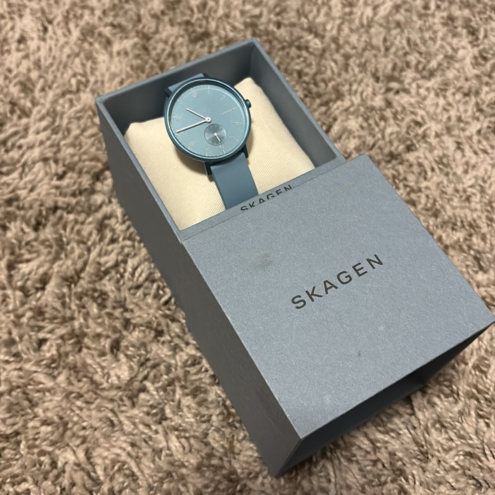 Aaren Kulor Sky Blue Silicone Watch by SKAGEN